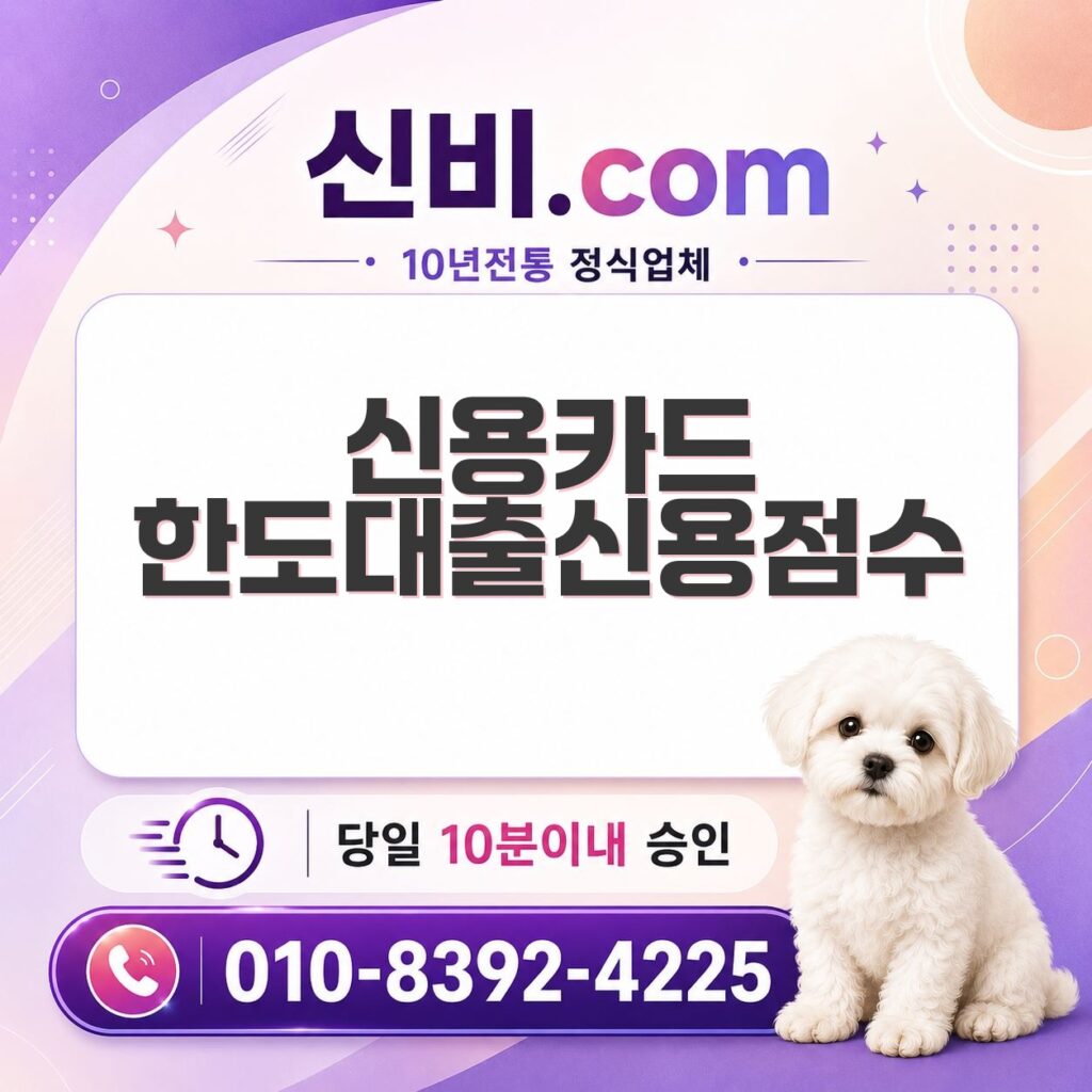신용카드한도대출 신용점수